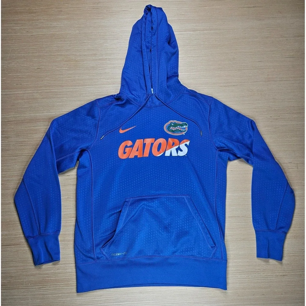 Florida Gators Nike Hoodie Mens M Blue Therma-Fit Pullover 31170X-FG1 NCAA